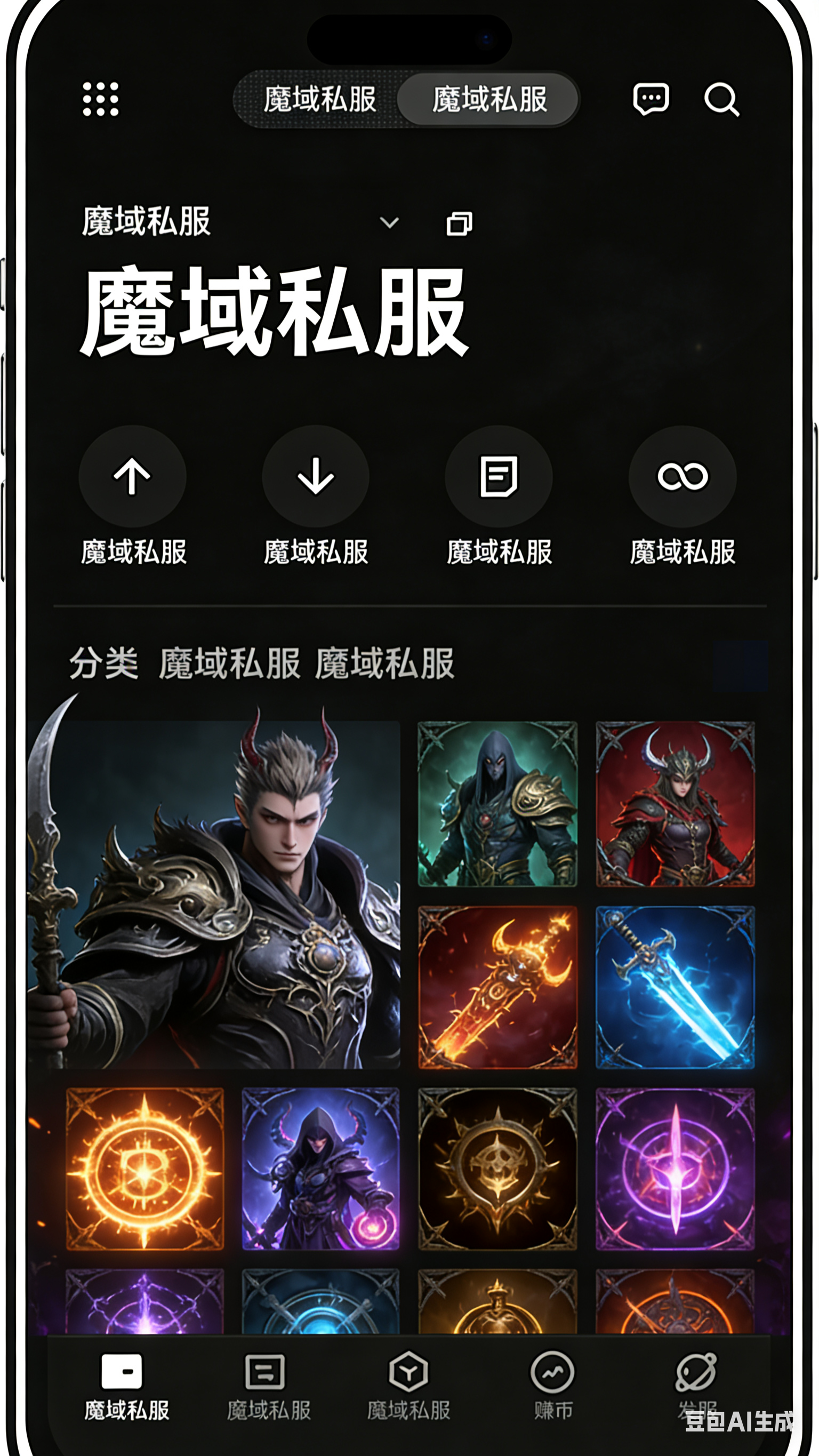 魔域移动端挂机界面